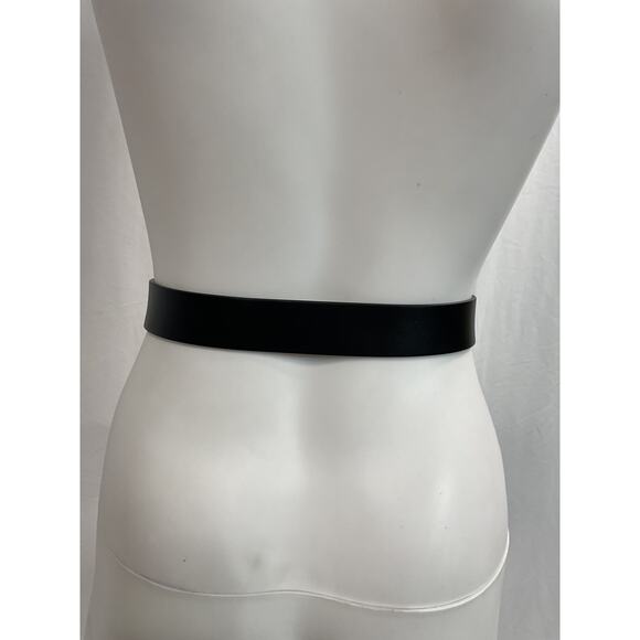 The Attico 'Chain' Black Leather Draped Chain Detail Belt Size L - Picture 3 of 5